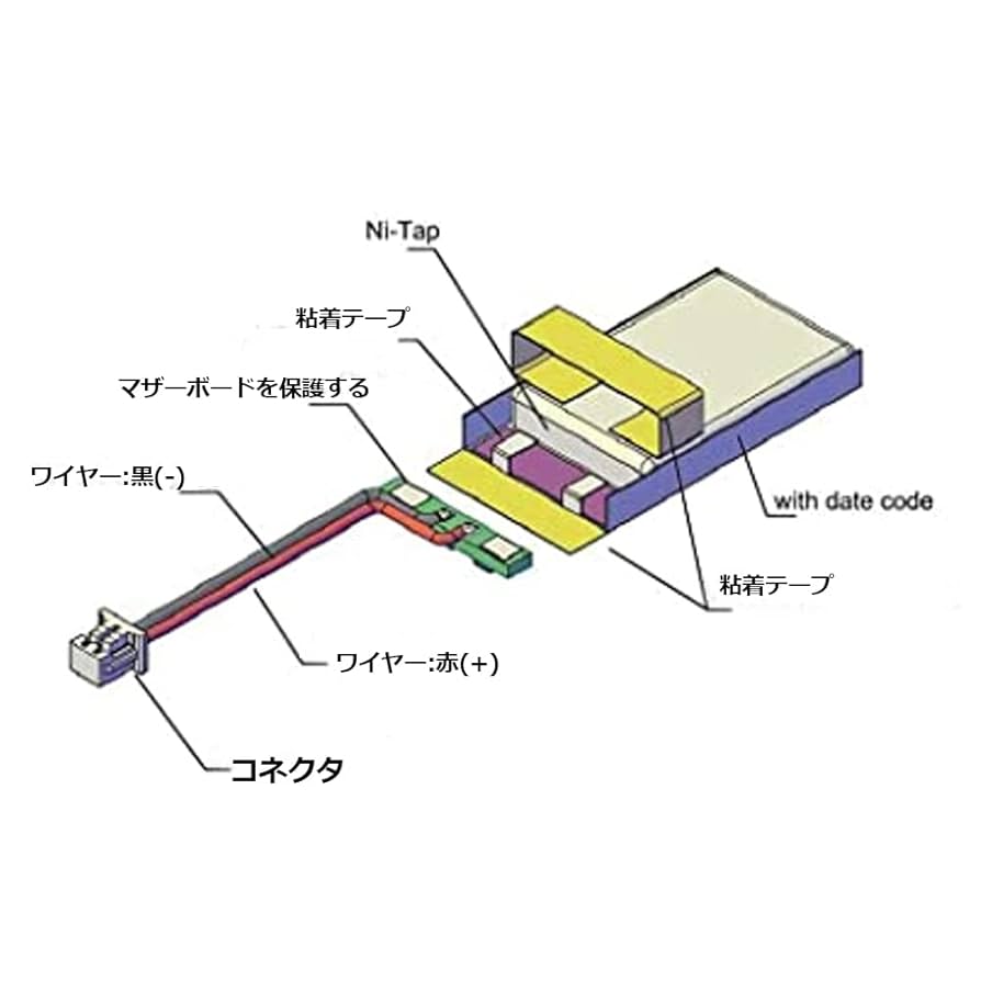 Amazon | Octelect 3.7v リチウムイオン電池 551717 | OCTelect
